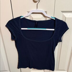 SKIMS Navy Blue Women's scoop neck top